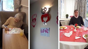 Valentine’s Day celebrations at Dukinfield care home